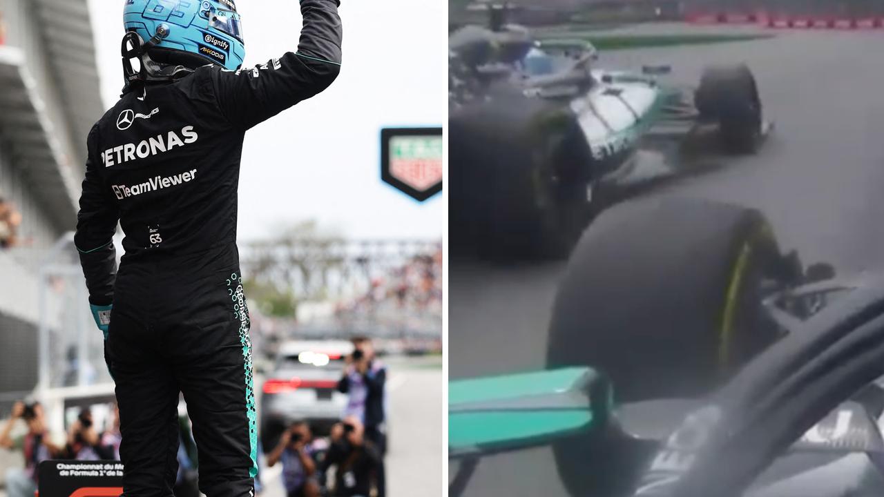Russell takes Canada pole, wins sprint as Merc tension flares