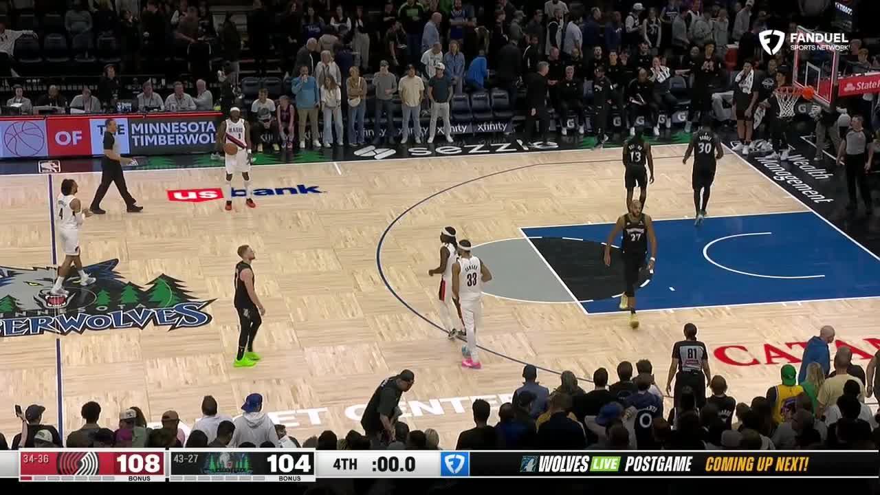 Grant's Late-Game Heroics Lift Trail Blazers Past Undermanned Timberwolves in Minnesota Thriller